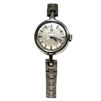 Pre-Owned Omega manual winding watch silver dial ladies (Fair)