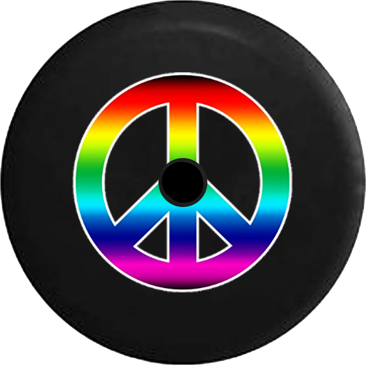 2018 2019 Wrangler JL Backup Camera Rainbow Colorful Peace Sizeign Gay Sizepare Tire Cover for Jeep RV 32 Inch