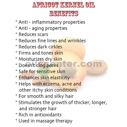 Apricot Kernel Oil Unrefined Organic Virgin Cold Pressed Raw Natural Pure 64 oz