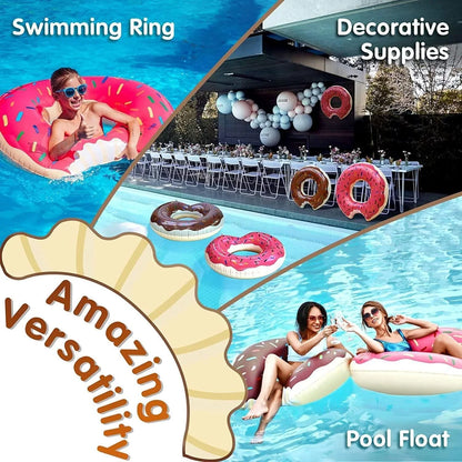 DMAR Donut Pool Floats Donut Pool Floatie Donut Tube Pool Doughnut Pool Float Donut Inflatables Doughnut Inner Tube Doughnut Pool Floatie Donut Pool Ring Donut Sizewimming Ring for Beach Pool