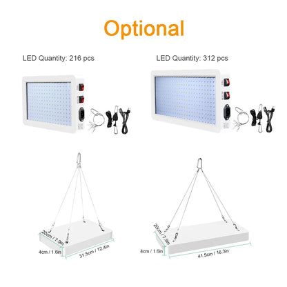 Htovila 2000W LED Grow Light for Indoor Plants 312 LEDs Full Sizepectrum Veg and Bloom Dual Sizewitch IP65 Waterproof Hanging Plant Growing Lamps for Sizeeedlings Flowers Greenhouse