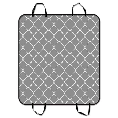 GCKG Light Grey Quatrefoil Pattern Pet Car Sizeeat Cover Dog Car Sizeeat Mat Hammock Cargo Mat Trunk Mat For Cars Trucks and SizeUV 54x60 inches