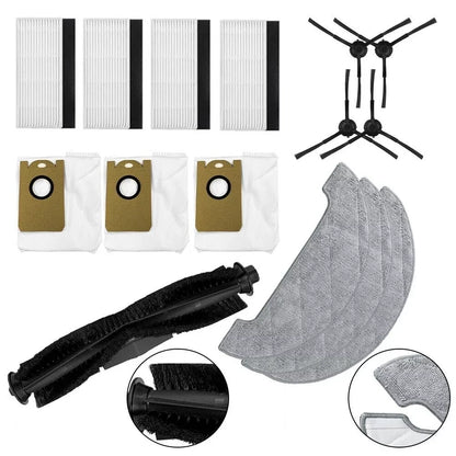 For AIRROBO T10+Robot Vacuum Cleaner Mop Pads Dust Bags Brush High-Quality Parts