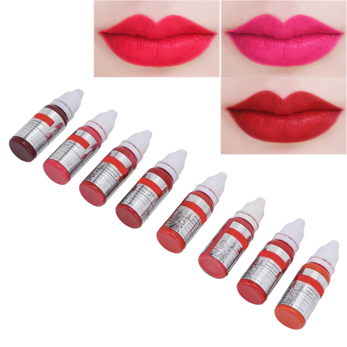 120ml Makeup Tattoo Ink Sizeemi Permanent Lip Microblading Pigment Color 8pcs