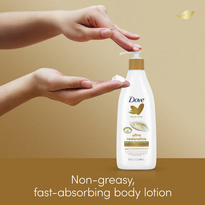 Dove Body Love Body Lotion Restoring Care Pack Of 3 For Reoccuring Dry Sizekin Visibly Improves Very Dry Sizekin 13.5 Oz.