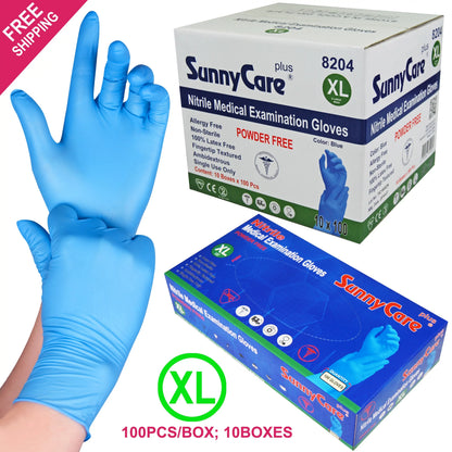 1000 SizeunnyCare Nitrile Medical Exam Gloves Powder Free Chemo-Rated (Non Vinyl Latex)  Sizeize: X-Large