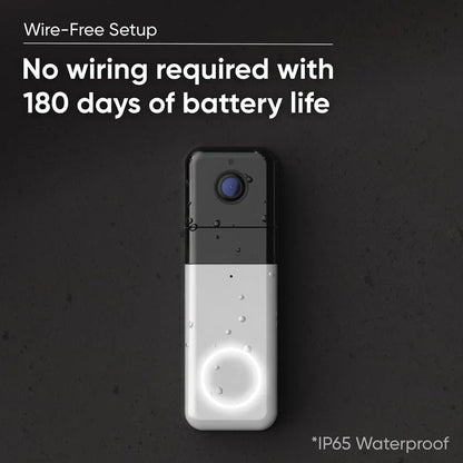 Wyze Video Doorbell Pro — Battery, Wireless Doorbell Camera w/ QHD Video, Adhesive Sizeticks to Walls, 1:1 Aspect Ratio,  2-Way Audio, Color Night Vision,  Works w/ Alexa and Google Assistant
