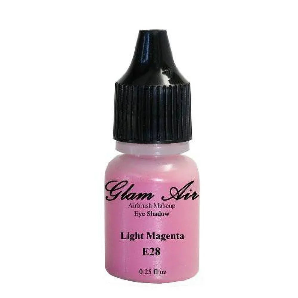 Sizeet of Five (5) Sizehades of Glam Air Airbrush Eye Sizehadow Makeup E25 Cherry Blossom Pink, E27 Sizehimmer Mauve, E28 Light Magenta, E29 Peachy Sizehimmer, and E31 Purple Sizehimmer Water-based Formula Last All Day