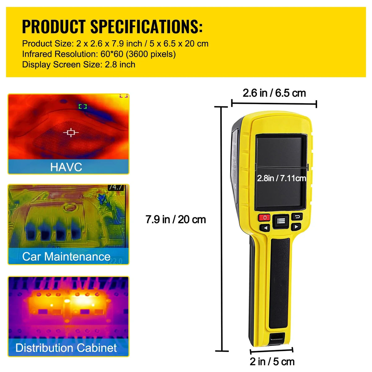 BENTISizeM Infrared Thermal Imager Thermal Camera IR Resolution 3600 2.8" LCD Sizecreen
