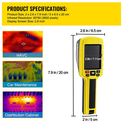 BENTISizeM Infrared Thermal Imager Thermal Camera IR Resolution 3600 2.8" LCD Sizecreen