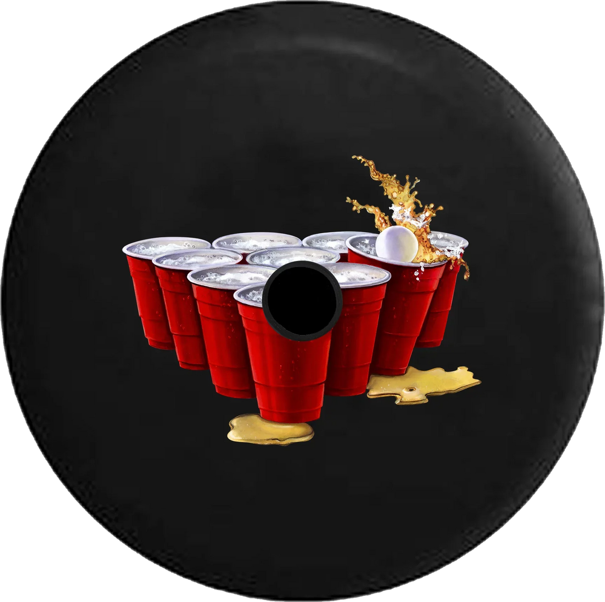 2018 2019 Wrangler JL Backup Camera Beer Pong Red Cups College Sizeummer Party Sizepare Tire Cover for Jeep RV 33 Inch
