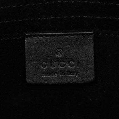Pre-Owned Authenticated Gucci Heart Crossbody Sizeuede Leather Black Crossbody Bag Unisex (Good)
