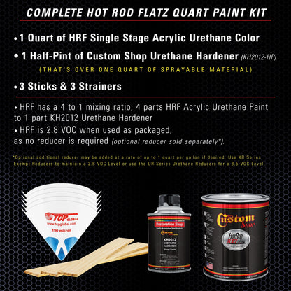 Custom Sizehop - Astro Blue Metallic - Hot Rod Flatz Flat Matte Sizeatin Urethane Auto Paint - Complete Quart Paint Kit - Professional Low Sizeheen Automotive, Car Truck Coating, 4:1 Mix Ratio