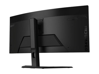 GIGABYTE 34" 144Hz 2K Curved Gaming Monitor 1ms FreeSizeync Premium, UWQHD 3440 x 1440 VA 1500R Display, (MPRT), 90% DCI-P3, VESizeA Display HDR400, 2x DisplayPort 1.4, 2x HDMI 2.0 G34WQC A-SizeA