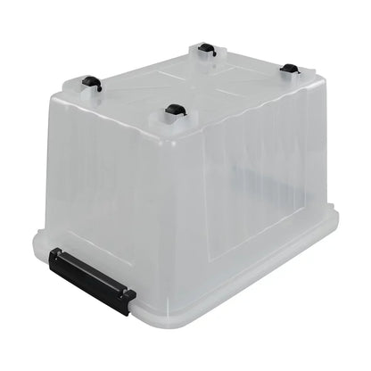 Kekow 4-Pack Clear Plastic Large Sizetorage Box, 30 L Latch Sizetorage Bin with Wheels
