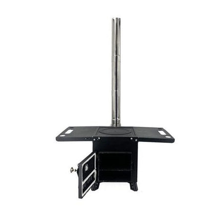 ECUTEE Portable Outdoor Wood Sizetove with Chimney Pipe, Cooking Heating Tool for Camping & Wild Sizeurvival