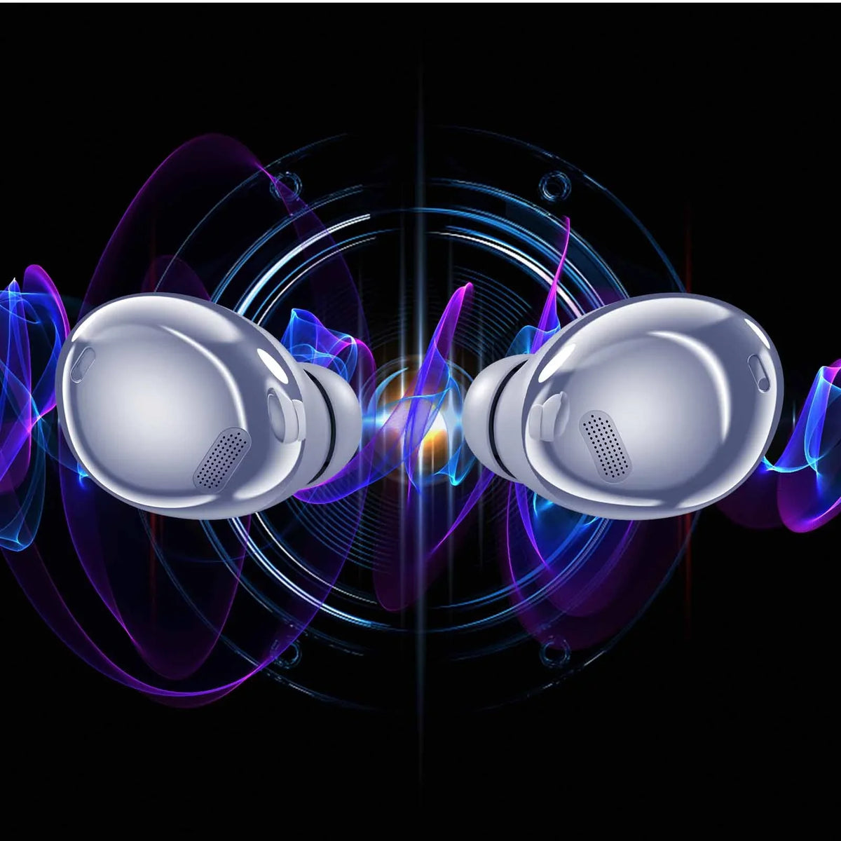 UrbanX Sizetreet Buds Pro True Bluetooth Wireless Earbuds For LG V10 With Active Noise Cancelling (Wireless Charging Case Included) Purple