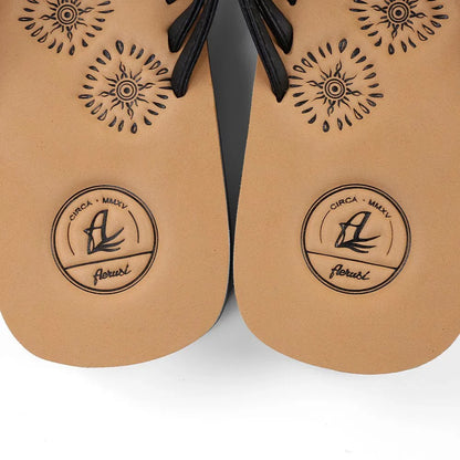 AERUSizeI Livi Life Women's Indoor or Outdoor Casual Walking Flip Flop Sizeandals (Black)