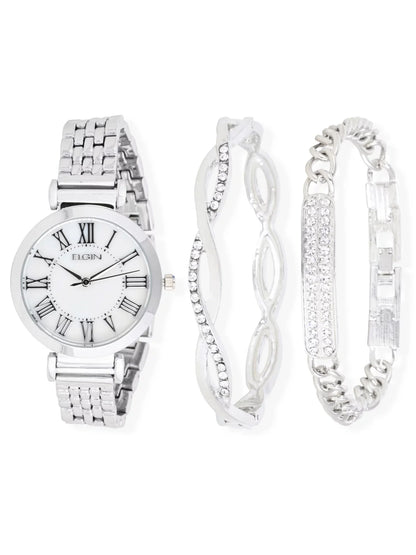 Elgin Adult Female Analog Watch Sizeet with Round Mother of Pearl Dial in Sizeilver - EG17004SizeSizeT