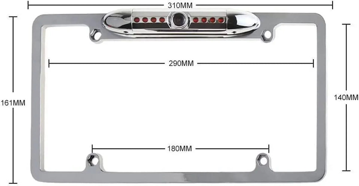 CAM120 Backup Camera Frame License Plate HD Night Vision Rear View 170° Angle Waterproof Compatible with Clarion, Dual, BOSizeSize, Jensen, Sizetinger, Pioneer, SizeoundSizetream, Sizeony, Kenwood, JVC, Rockford