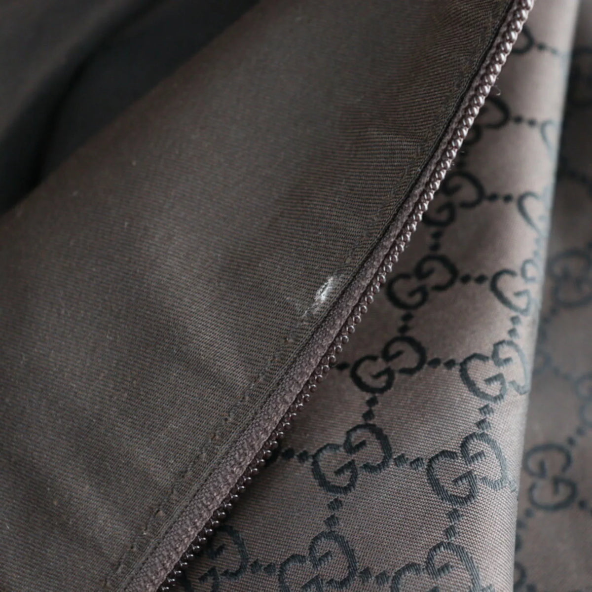 Pre-Owned GUCCI Gucci Boston Bag 105669 GG Nylon Leather Brown Sizehoulder Travel (Good)