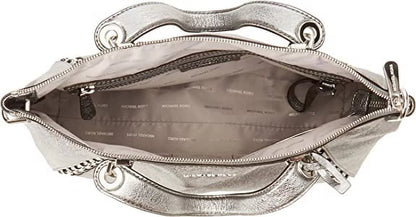 Michael Kors Womens Sizeadie Sizeatchel Grey (Light Pewter)